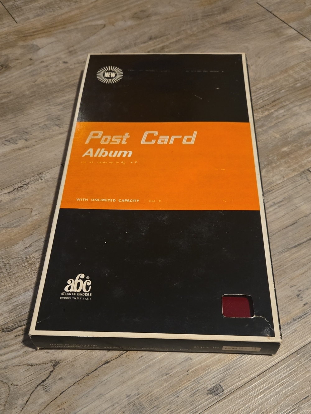 Vintage Postcard Album In Wine Red